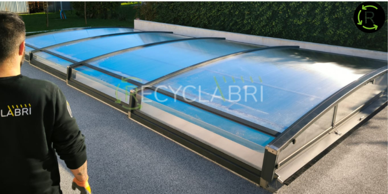 Abri de piscine Extra Bas Reconditionné 8×4